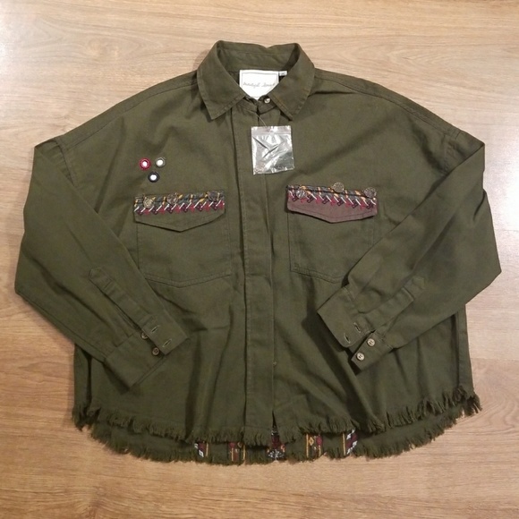 NWOT Beautiful Stories Shirt/Jacket Embroidered - Picture 1 of 4